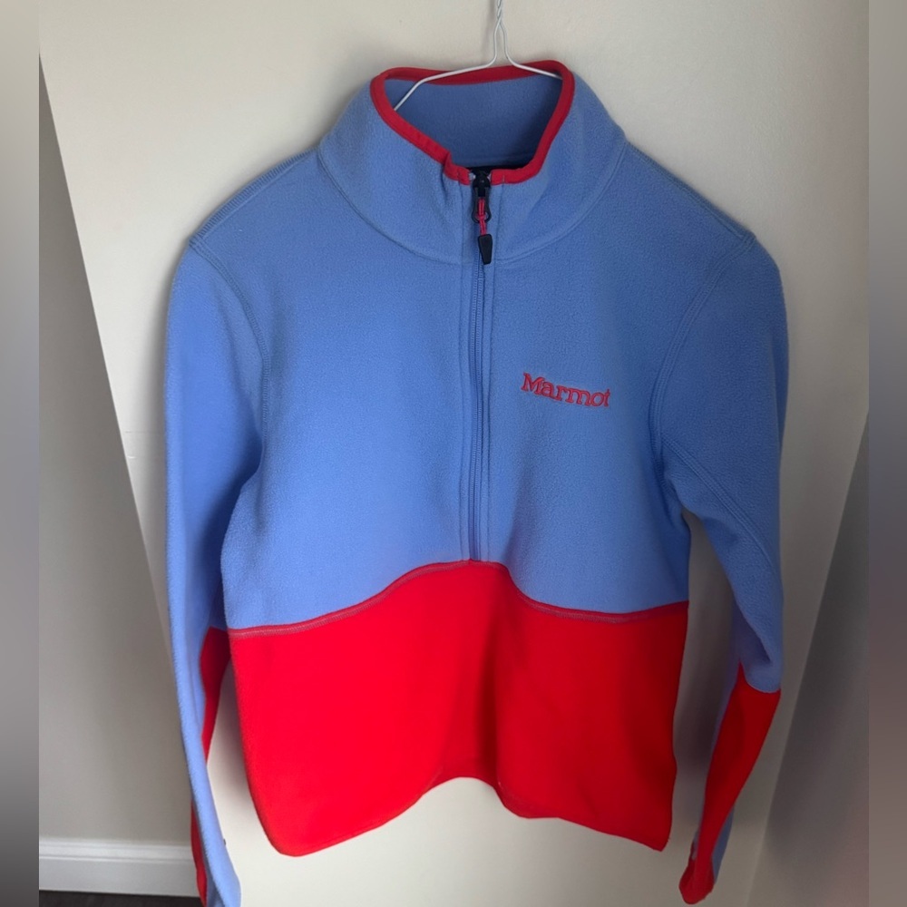 Marmot Women’s Color Block Blue/Red 1/4 Zip Size XS - Picture 2 of 6